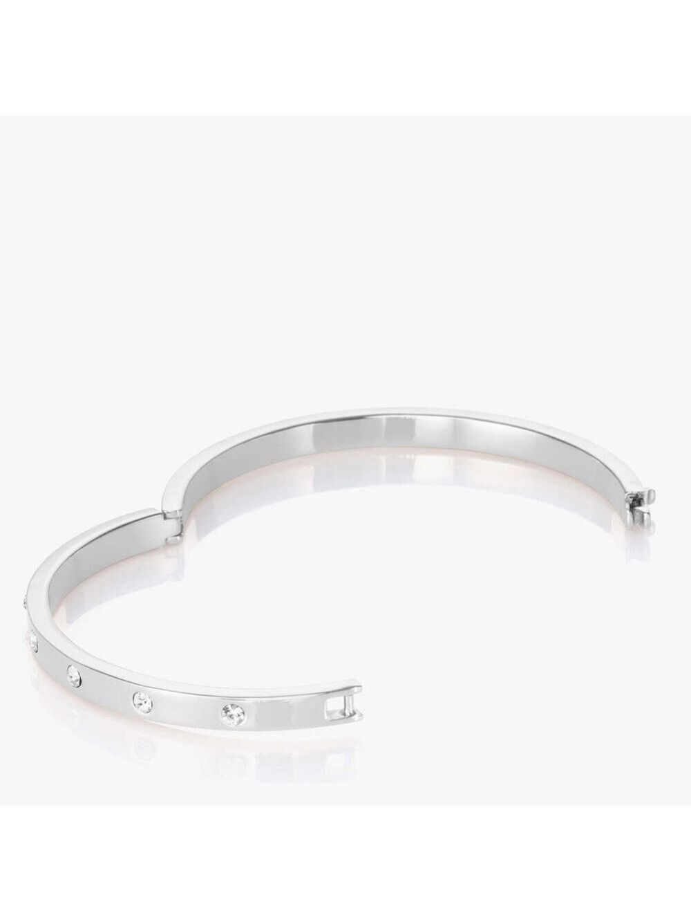Kate Spade Set in Stone Hinged Silver Bangle - Picture 4 of 8